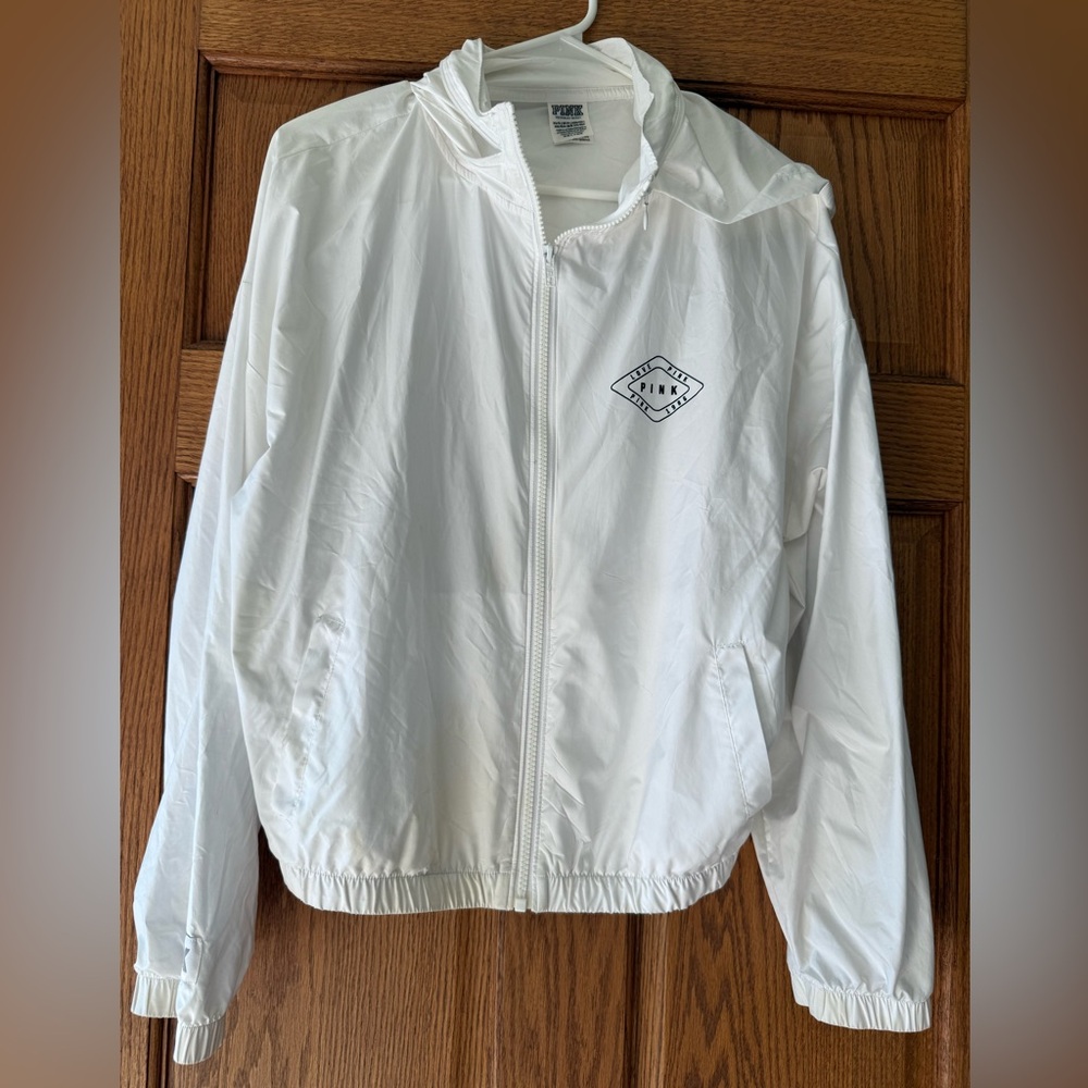PINK Victoria's Secret White Bomber Jacket